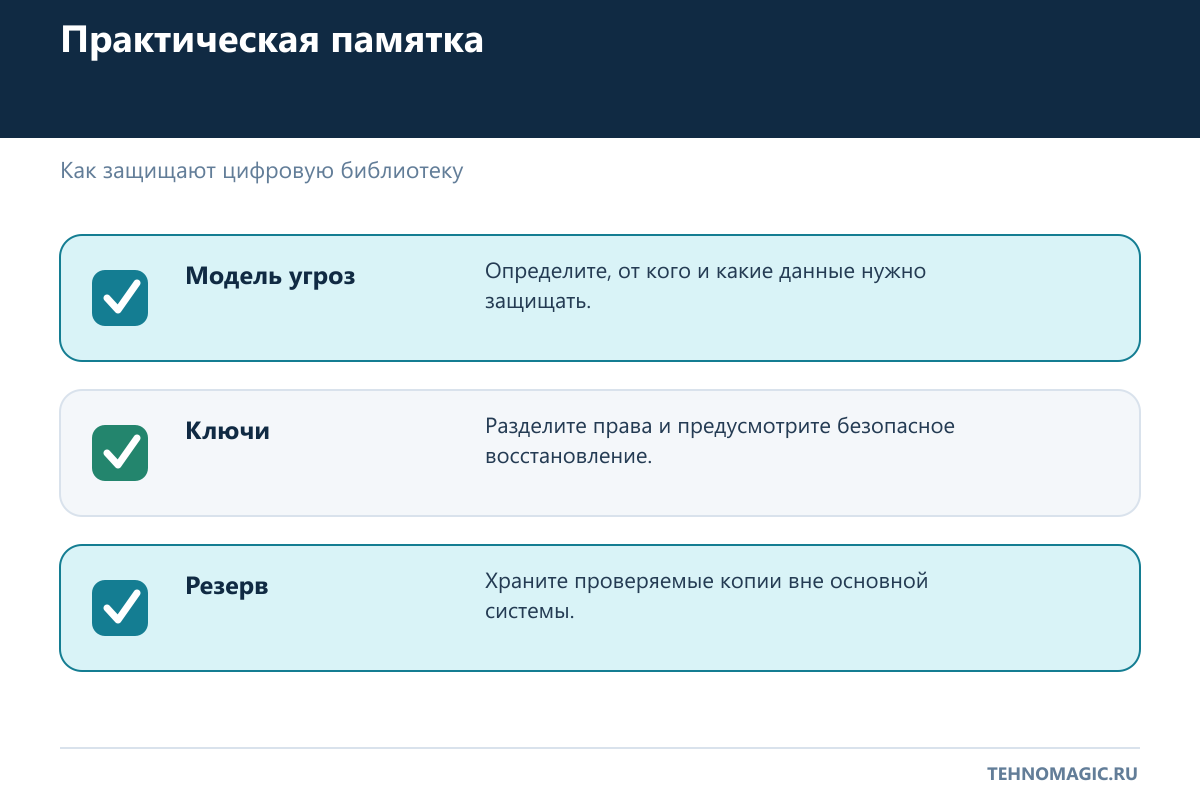 Памятка по защите цифровой библиотеки
